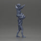 Diorama model building product photo 8: miniature figure: man in shorts carries girlfriend on shoulders, posing couple (Ref No. A76)