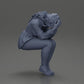 Diorama model building product photo 8: miniature figure: sad girl with puff sleeves, sitting, face in hands (Ref No. A88)