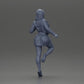 Diorama model building product photo 9: Miniature: Confident woman in short jacket and mini skirt, dynamic pose (Ref No. A139)