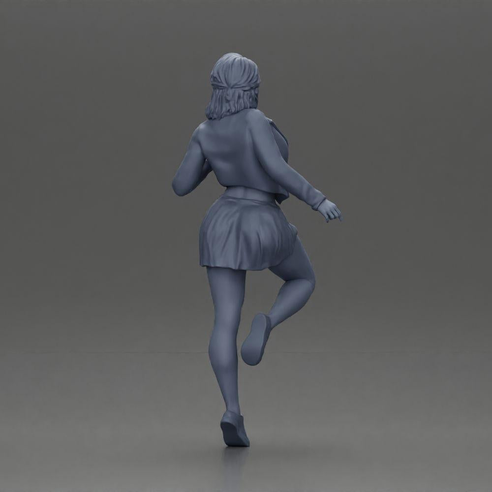Diorama model building product photo 9: Miniature: Confident woman in short jacket and mini skirt, dynamic pose (Ref No. A139)