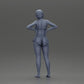 Diorama model building product photo 9: Diorama figure: Standing miniature figure in summer look with cap, shorts, barefoot on the beach (Ref No. A108)