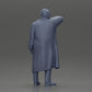 Diorama model building product photo 9: Diorama miniature: standing man with pointed beard, open coat, hand on chin (Ref No. A98)