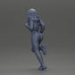 Diorama model building product photo 9: Diorama miniature figure: Running girl with long hair in jacket (Ref No. A96)