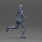 Diorama model building product photo 9: Diorama figure: Running young woman with open shirt & shorts, determined (Ref No. A102)