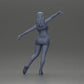 Diorama model building product photo 9: Diorama figure: dynamic woman in red sports outfit, standing pose, sneakers (Ref No. A124)