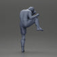 Diorama model building product photo 9: Diorama figure: martial arts miniature, kicking pose with headgear, gloves & shin guards (Ref No. A122)
