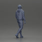 Diorama model building product photo 9: Diorama figure: Bearded man in winter clothing, walking - Diorama miniature (Ref No. A129)