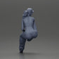 Diorama model building product photo 9: miniature figure: lowrider woman sitting with cap, arm on knee, tank top & sneakers (Ref No. A138)