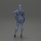 Diorama model building product photo 9: Diorama miniature: Posing woman in kimono dress with platform shoes (Ref No. A86)
