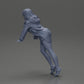 Diorama model building product photo 9: Diorama miniature: Woman in long shirt, dynamic forward pose on tiptoes (Ref No. A121)