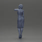 Diorama model building product photo 9: Female diorama figure in mini dress, short hair, hand on neck, necklace (Ref No. A99)
