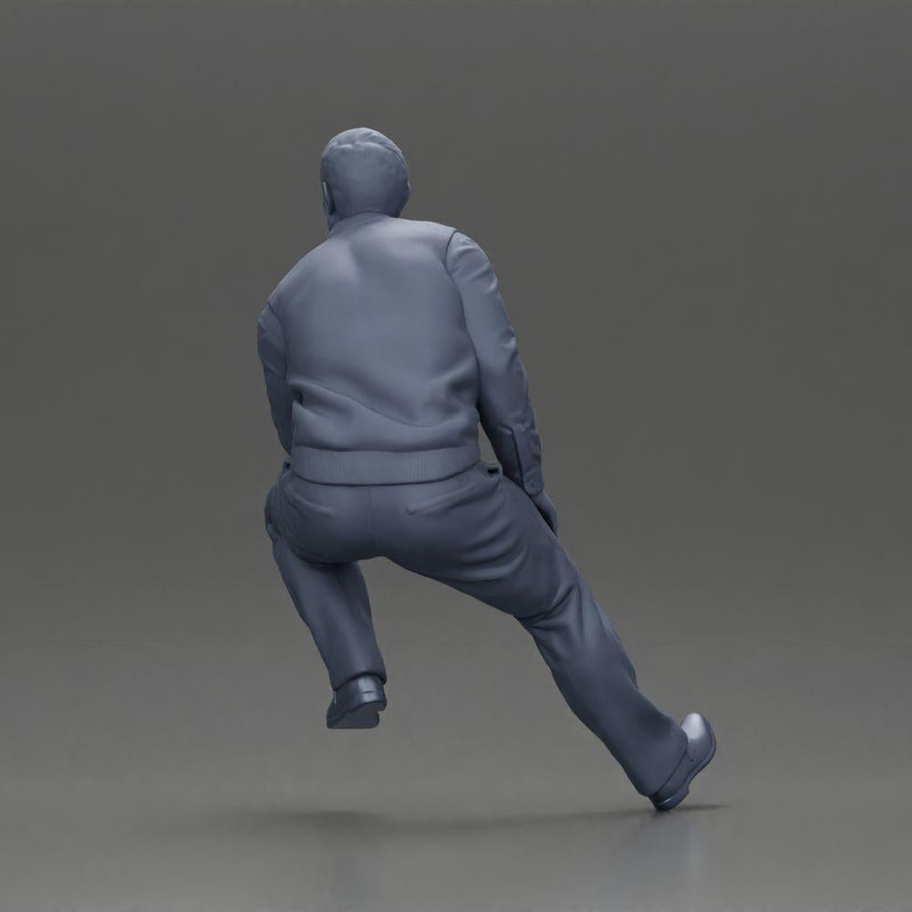 Diorama model building product photo 9: Diorama sitting figure: Turkish man with tie and vest, half kneeling (Ref No. A72)