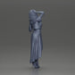 Diorama model building product photo 9: miniature figure: woman in a long wedding dress with high heels, posing elegantly (Ref No. A109)