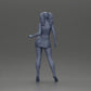 Diorama model building product photo 9: Diorama figure: Female miniature figure standing in a short dress with braids and sandals (Ref No. A123)