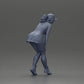 Diorama model building product photo 9: Diorama miniature: bent woman with cap, short top, tight pants & boots (Ref No. A113)
