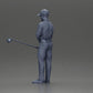 Diorama model building product photo 10: Diorama figure: standing miniature golfer with cap, glove, and golf club - diorama figure (Ref No. A143)