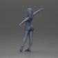 Diorama model building product photo 10: Diorama figure: dynamic woman in red sports outfit, standing pose, sneakers (Ref No. A124)