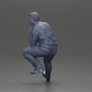 Diorama model building product photo 10: Diorama seated figure: Turkish man with tie and vest, half kneeling (Ref No. A72)