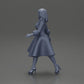 Diorama model building product photo 10: Diorama figure: miniature figure woman in red dress with fur trim in stepping pose - diorama (Ref No. A117)