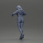 Diorama model building product photo 10: Female diorama figure in miniskirt and shorts, standing at the edge of the stairs (Ref No. A73)