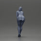 Diorama model building product photo 10: Diorama miniature: bent woman with cap, short top, tight pants & boots (Ref No. A113)