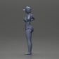 Diorama model building product photo 10: Diorama figure: Standing miniature figure in summer look with cap, shorts, barefoot on the beach (Ref No. A108)