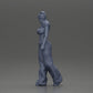 Diorama model building product photo 10: miniature figure: hip-hop lowrider woman with cap, short top & baggy pants (Ref No. A103)