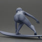 Diorama model building product photo 10: Diorama miniature: Surfer girl kneeling in bikini on surfboard, single (Ref No. A119)
