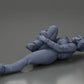 Diorama model building product photo 10: reclining woman in mini jacket holding injured knee - diorama miniature (Ref No. A87)