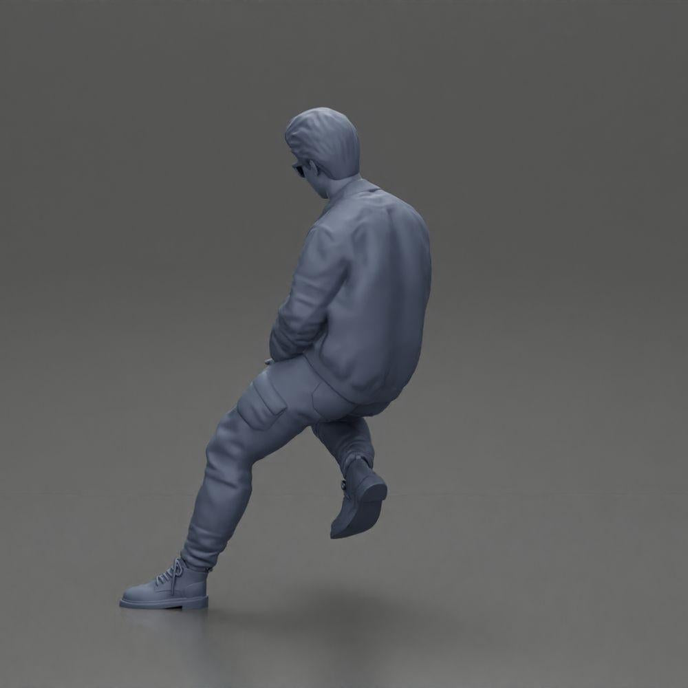 Diorama model building product photo 10: Diorama figure: Sitting man in car, jacket & sunglasses (Ref No. A107)