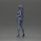 Diorama model building product photo 10: Diorama figure: Female miniature figure standing in a short dress with braids and sandals (Ref No. A123)