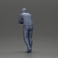Diorama model building product photo 10: Diorama figure: Man with hood, hands on car, slightly leaning forward (Ref No. A115)