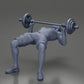 Diorama model building product photo 9: Diorama figure: Male miniature bench pressing with hip bridge, dumbbell, hat, and shorts (Ref No. A111)