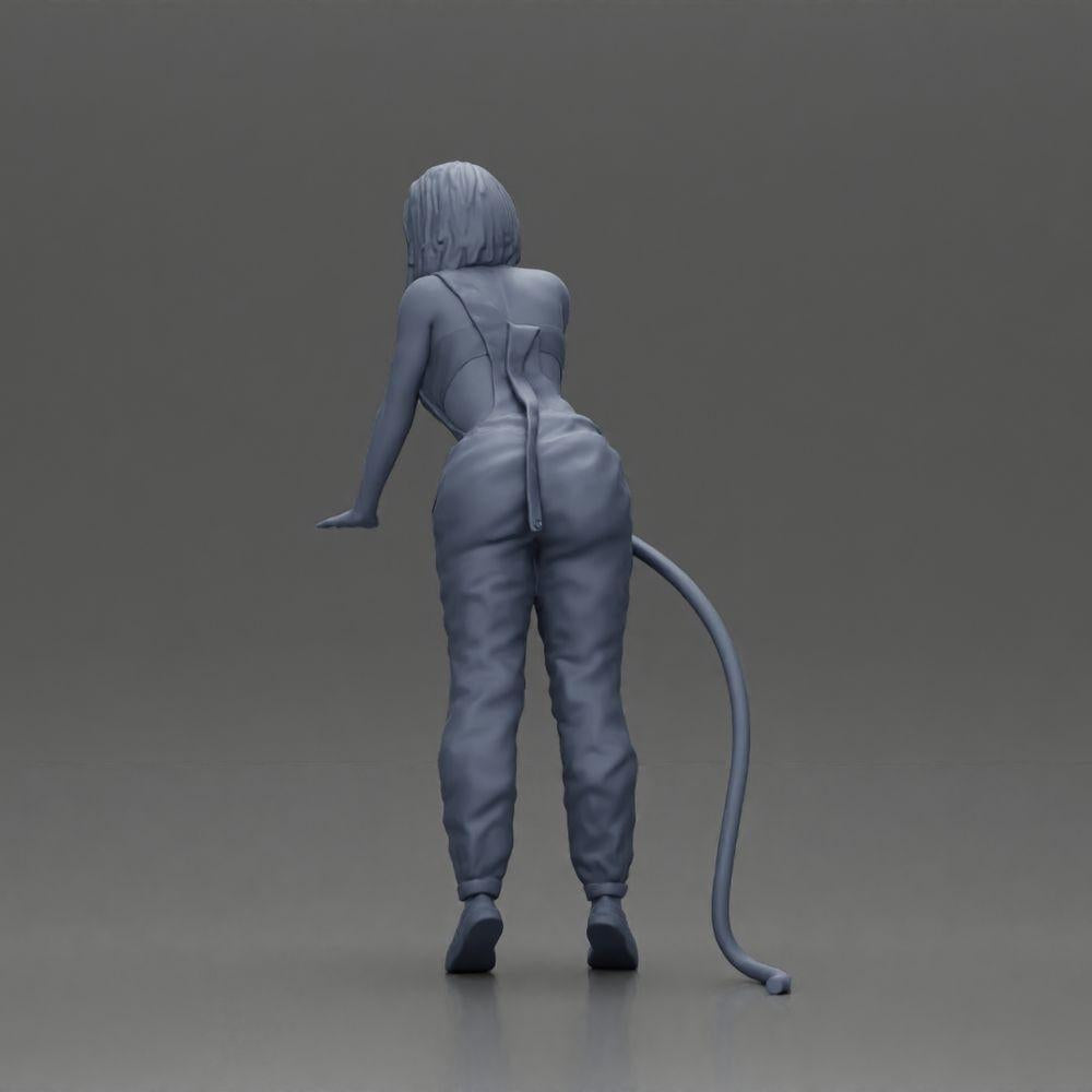Diorama model building product photo 10: Diorama figure: mechanic with fuel nozzle in red overalls - standing diorama miniature (Ref No. A136)
