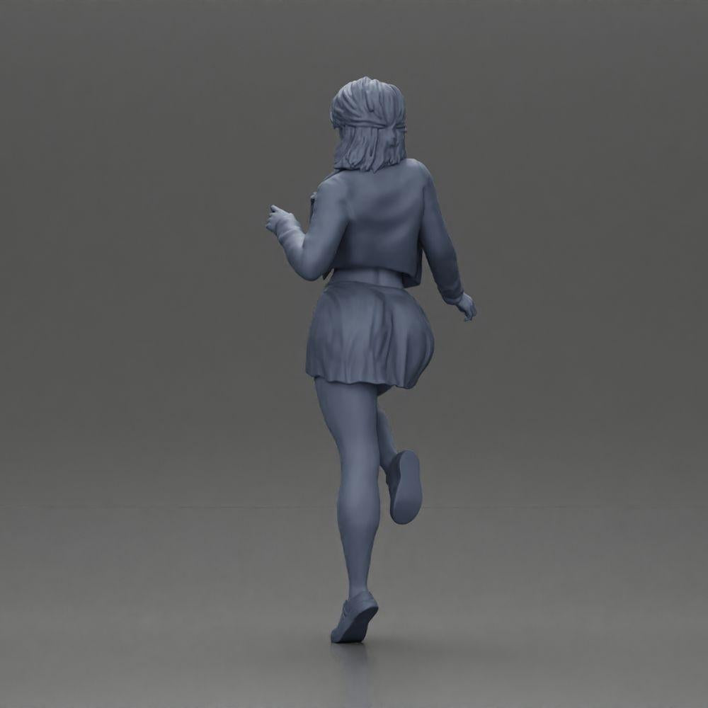 Diorama model building product photo 10: Miniature: Confident woman in short jacket and mini skirt, dynamic pose (Ref No. A139)