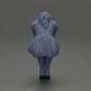 Diorama model building product photo 10: miniature figure: sad girl with puff sleeves, sitting, face in hands (Ref No. A88)