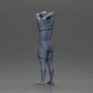 Diorama model building product photo 10: Standing miniature: muscular man in shorts pulling T-shirt over his head (Ref No. A90)