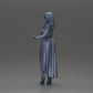 Diorama model building product photo 11: miniature figure: woman in a long wedding dress with high heels, posing elegantly (Ref No. A109)