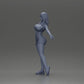 Diorama model building product photo 11: Diorama figure: dynamic woman in red sports outfit, standing pose, sneakers (Ref No. A124)
