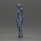 Diorama model building product photo 11: Female diorama figure in mini dress, short hair, hand on neck, necklace (Ref No. A99)