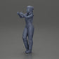 Diorama model building product photo 11: Standing, smiling girl in overalls, both thumbs up - diorama figure (Ref No. A82)