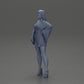 Diorama model building product photo 11: Diorama miniature: Posing woman in kimono dress with platform shoes (Ref No. A86)