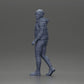 Diorama model building product photo 11: Diorama figure: Bearded man in winter clothing, walking - Diorama miniature (Ref No. A129)