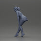 Diorama model building product photo 11: Diorama miniature: bent woman with cap, short top, tight pants & boots (Ref No. A113)