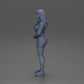 Diorama model building product photo 11: miniature figure: sporty girl standing with short jacket, shorts, and sneakers (Ref No. A74)