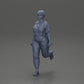 Diorama model building product photo 11: Diorama figure: strong woman in fitness outfit, one-legged exercise with dumbbells (Ref No. A105)