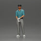 Diorama model building product photo 12: Diorama figure: standing miniature golfer with cap, glove, and golf club - diorama figure (Ref No. A143)