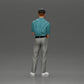 Diorama model building product photo 15: Diorama figure: miniature golfer standing with cap, glove, and golf club - diorama figure (Ref No. A143)