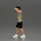 Diorama model building product photo 5: Diorama miniature: Man in shirt and shorts carrying woman on shoulders (Ref No. A81)