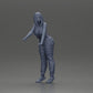 Diorama model building product photo 15: Diorama figure: mechanic with fuel nozzle in red overalls - standing diorama miniature (Ref No. A136)